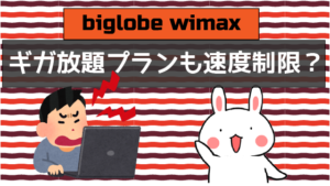 biglobe wimaxはギガ放題プランで契約していても速度制限がかかってしまう？