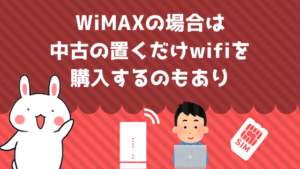 WiMAXの場合は中古の置くだけwifiを購入するのもあり